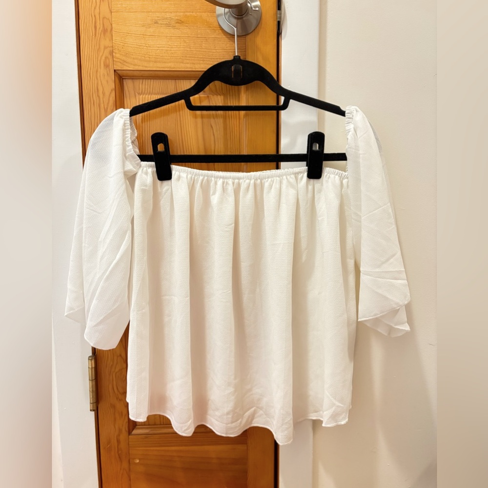 White off the shoulder blouse